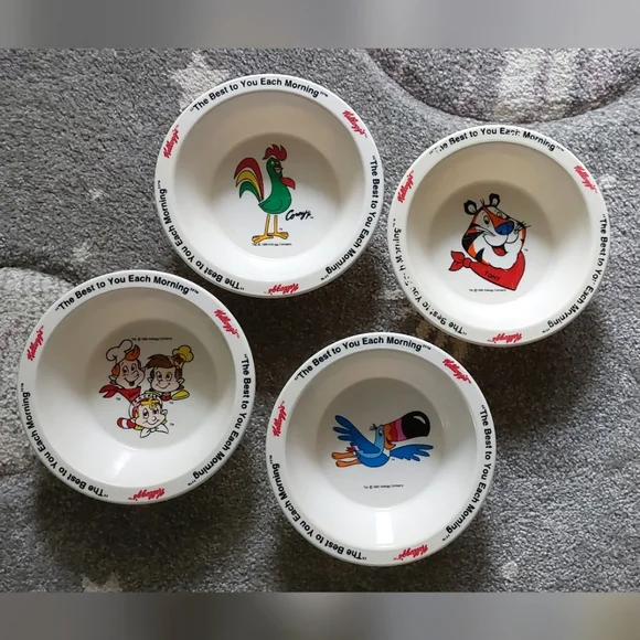 Vintage/ Retro Kellogg's Cereal Bowls - Picture 1 of 11